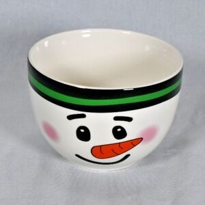 Snowman Ceramic Bowl Christmas Holiday SCM Home 5" Candy Serving Bowl